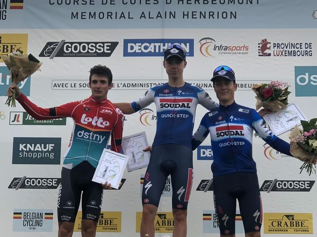 Robin Orins finishes second in the Herbeumont climbing race